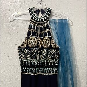 Navy Blue Prom Dress